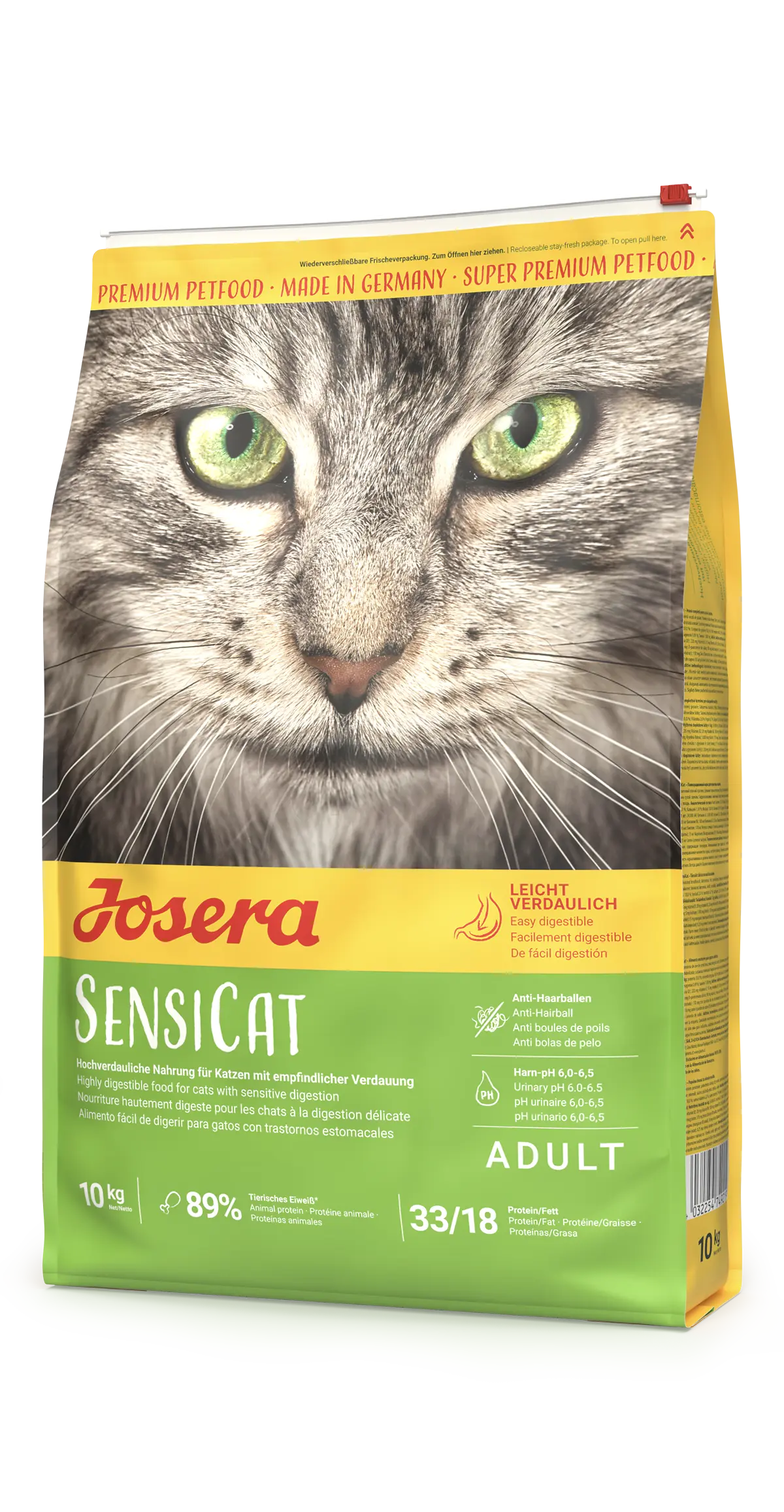 4032254749219_Katze_Josera_SensiCat_10kg_sideview_right غذای خشک گربه جوسرا سنسی کت SensiCat