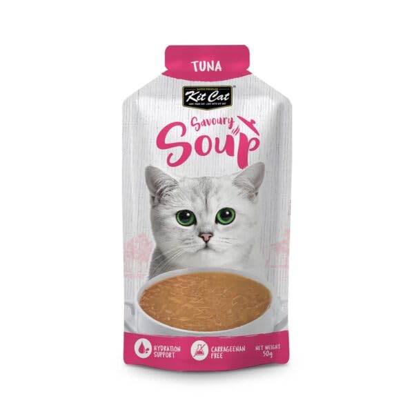 41KVfk6xMEL سوپ گربه بالغ کیت کت مدل Savoury soup با طعم ماهی تن